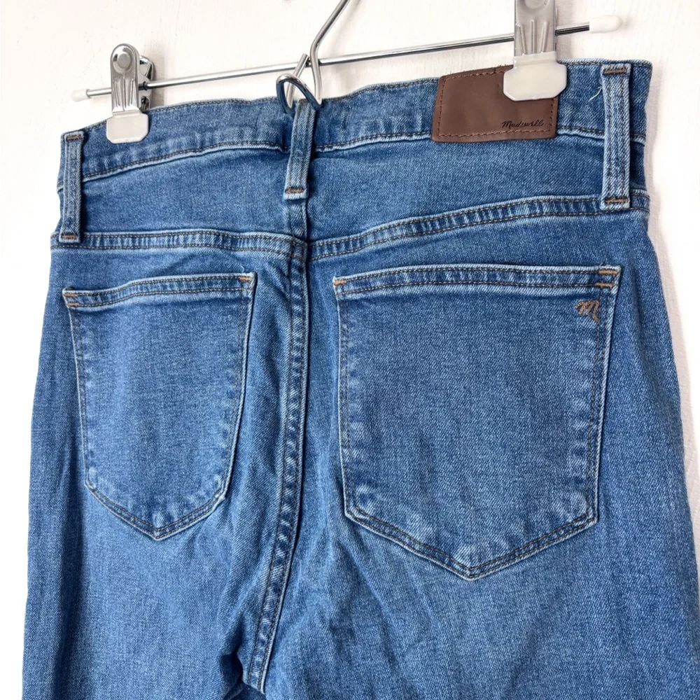 Madewell Petite 10” High-Rise Skinny Jeans Button Front Tencel Denim Size 28P